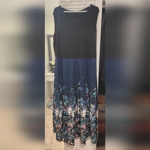 Black and Blue Floral Dress